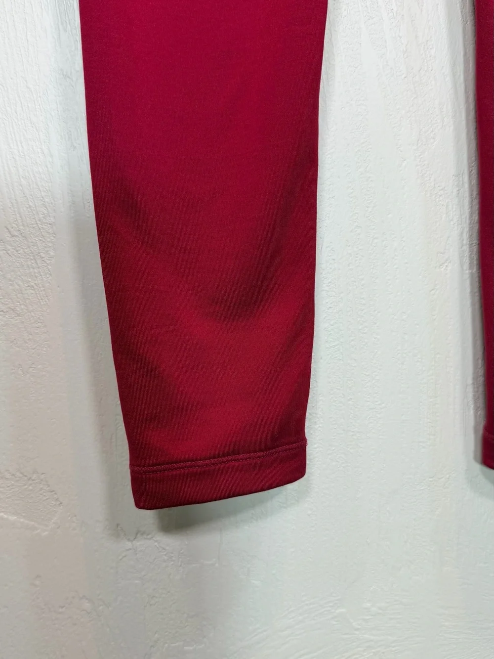 Nike Women’s Running fleece lined Maroon Leggings with Black Logo